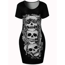 Carregar imagem no visualizador da galeria, Penny Lane® - Mini Vestido Caveira Punk Rock