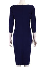 Carregar imagem no visualizador da galeria, Vestido Midi Tubinho com Fenda Para Trabalhar - Frete Gratis