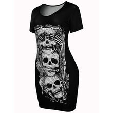Carregar imagem no visualizador da galeria, Penny Lane® - Mini Vestido Caveira Punk Rock