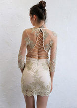 Carregar imagem no visualizador da galeria, Vestido de Festa Curto com Tule Bordado - Frete Gratis