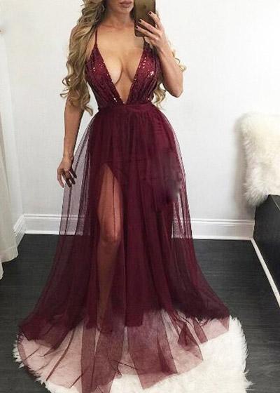 Vestido Longo Alcinha Festa com Tule - Frete Gratis