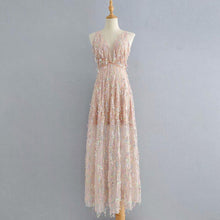Carregar imagem no visualizador da galeria, Vestido de Tule Bordado Longo para Festa - Frete Gratis