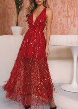 Carregar imagem no visualizador da galeria, Vestido de Tule Bordado Longo para Festa - Frete Gratis