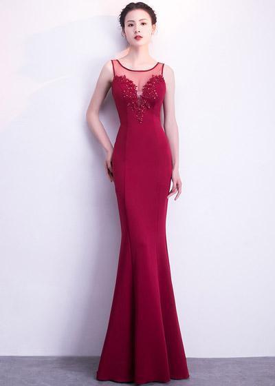 Vestido Longo Sereia com Tule - Frete Gratis