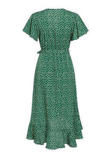 Carregar imagem no visualizador da galeria, Vestido Envelope Transpassado Longo com Babado - Frete Gratis