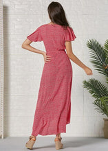 Carregar imagem no visualizador da galeria, Vestido Envelope Transpassado Longo Poá de Viscose - Frete Gratis