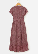 Carregar imagem no visualizador da galeria, Vestido Envelope Assimetrico Estampado com Babado - Frete Gratis