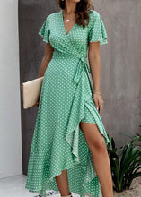 Carregar imagem no visualizador da galeria, Vestido Envelope Transpassado Longo Poá - Frete Gratis