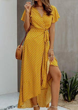 Carregar imagem no visualizador da galeria, Vestido Envelope Transpassado Longo Poá - Frete Gratis