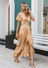 Carregar imagem no visualizador da galeria, Vestido Envelope Midi com Babado - Frete Gratis