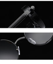 Carregar imagem no visualizador da galeria, Óculos de Sol Feminino Round Metal Steampunk Retro