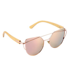 Carregar imagem no visualizador da galeria, Óculos Feminino Bamboo Cat Eye Polarizado