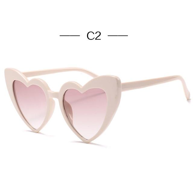 Óculos Feminino Cat Eye Heart Proteção UV400