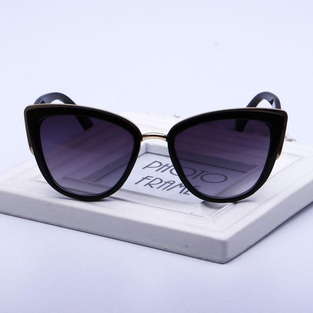 Óculos de Sol Feminino Cat Eye Gradiente UV400